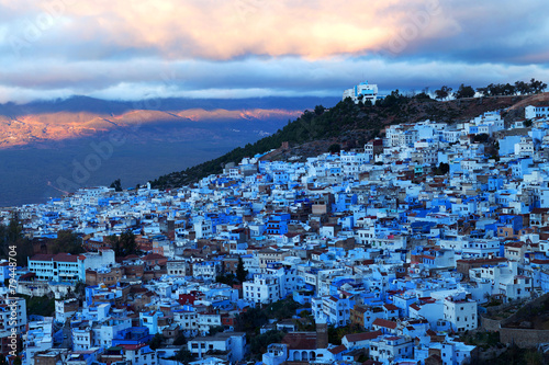 Medina of Chefchaouen at twilight, Morocco © Zzvet