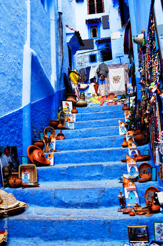 Street in Medina of Chefchaouen, Morocco © Zzvet
