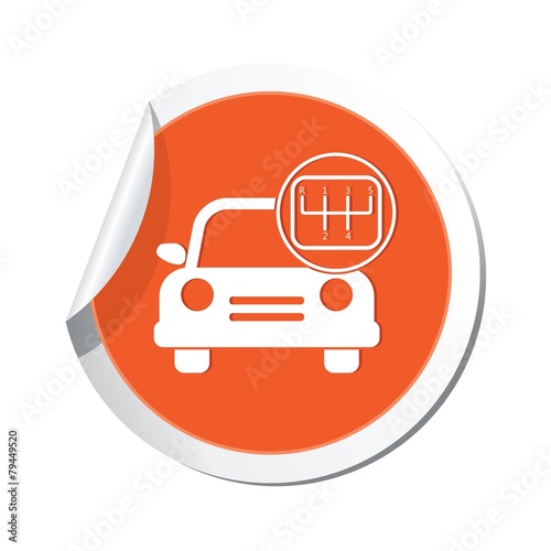 Car service. Car with stick shift icon