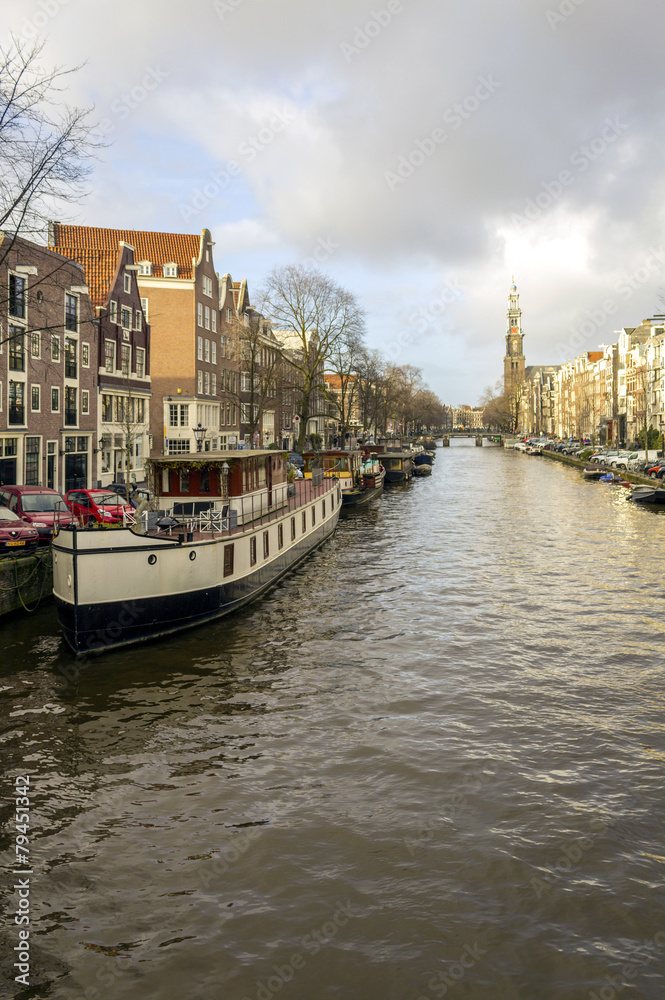 View of one of the Unesco world heritage famous city canals