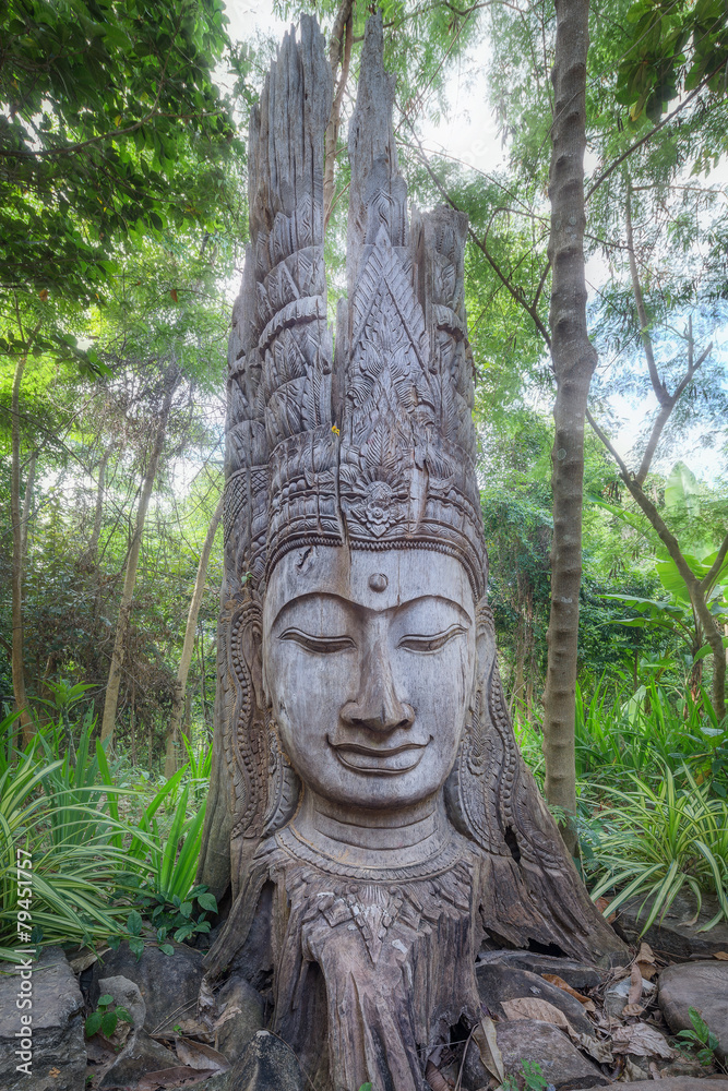 Old ancient buddha statue