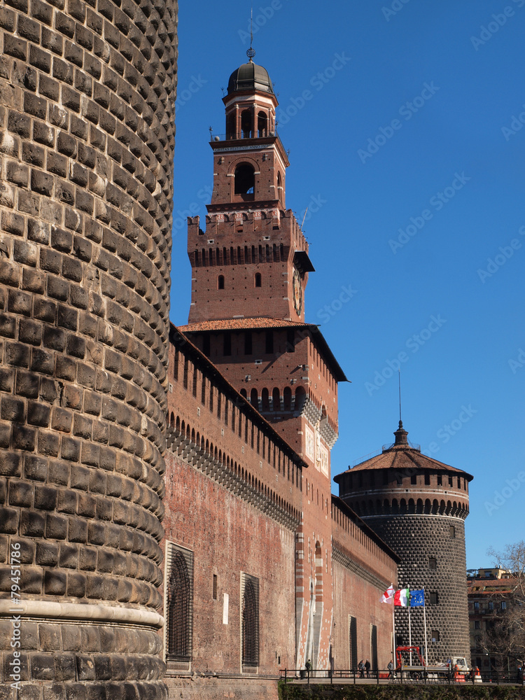 Castello Sforzesco in Milan, Italy.