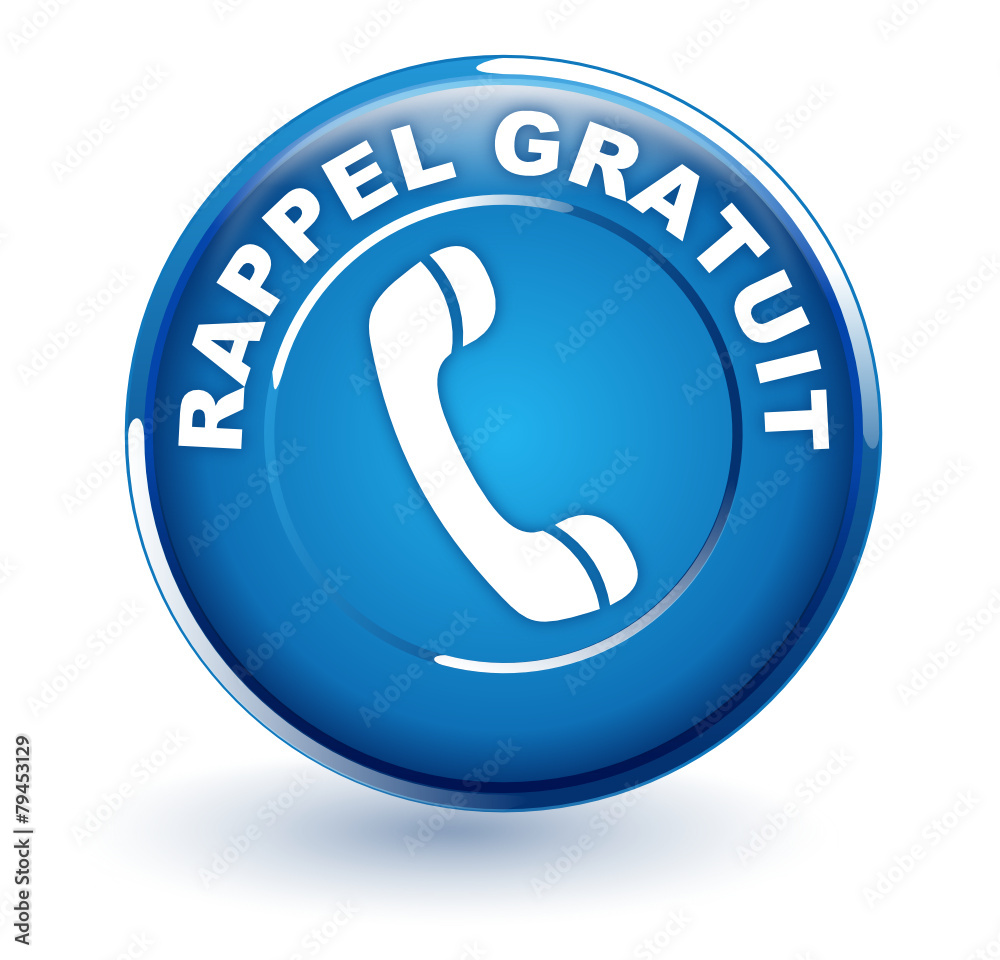 rappel gratuit combiné sur bouton bleu rappel gratuit combiné sur bouton bleu