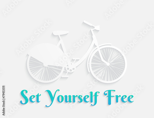 White concept bicycle