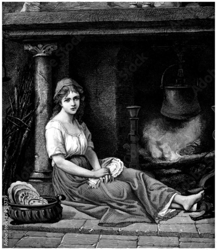 Peasant Girl or Servant - 19th century photo