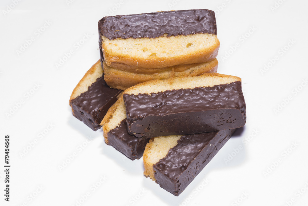 Bizcochos con chocolate. Bizcochos con chocolate.
