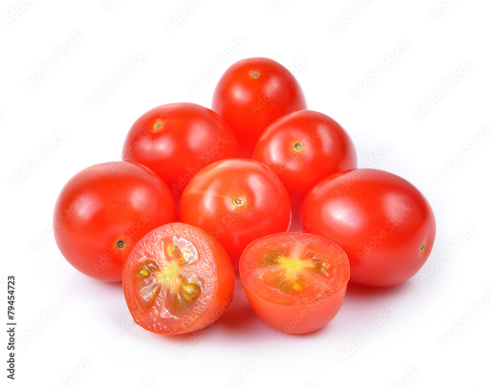cherry tomatoes isolated on white background. cherry tomatoes isolated on white background.
