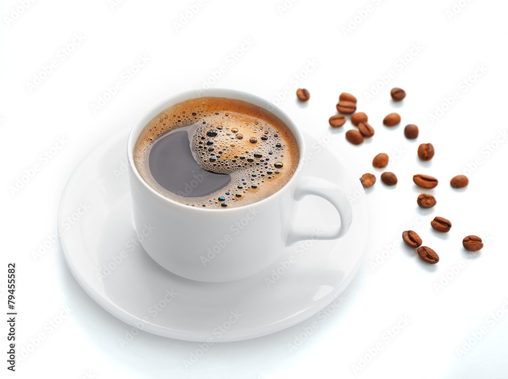 Cup of coffee isolated on white Cup of coffee isolated on white