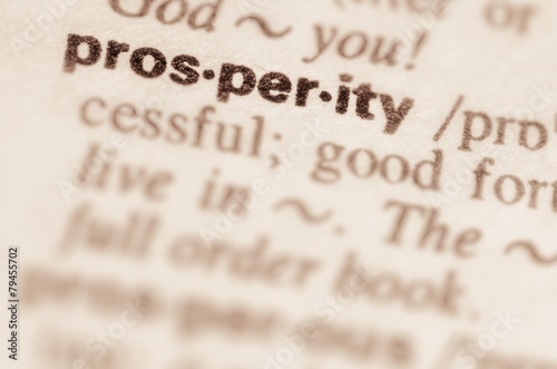 Canvas-taulu Dictionary definition of word prosperity