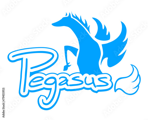 Elegant pegasus symbol
