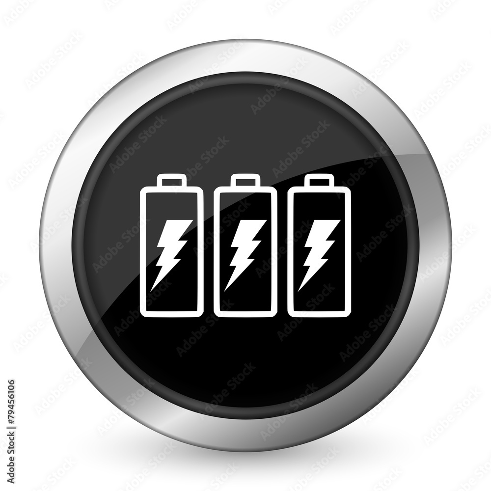 battery black icon power sign