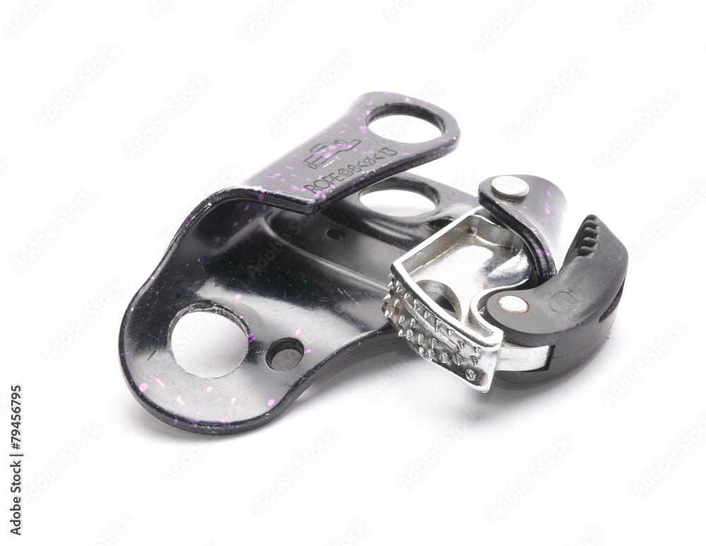 the croll chest ascender isolated on white. Climbing tool. the croll chest ascender isolated on white. Climbing tool.