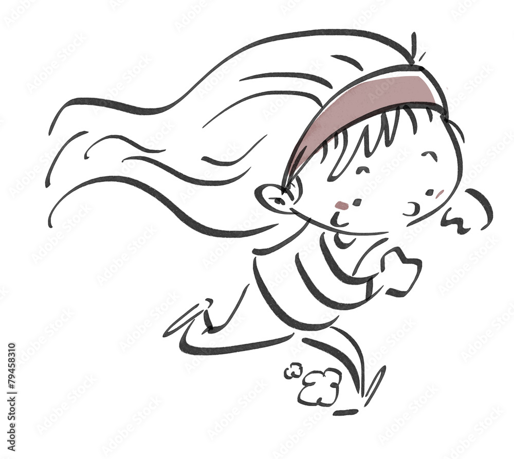 niña corriendo feliz