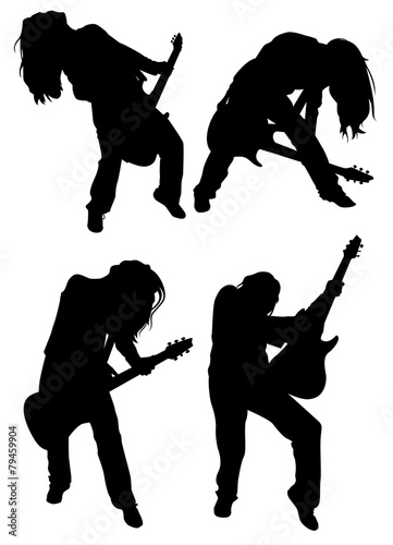 Rock girl vector