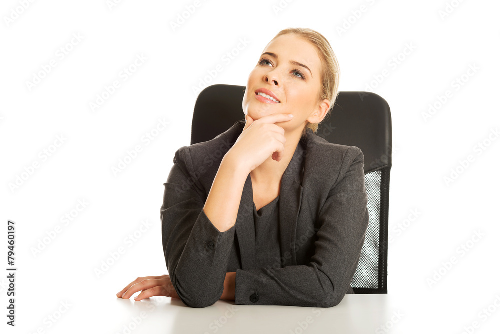 Thoughtful businesswoman