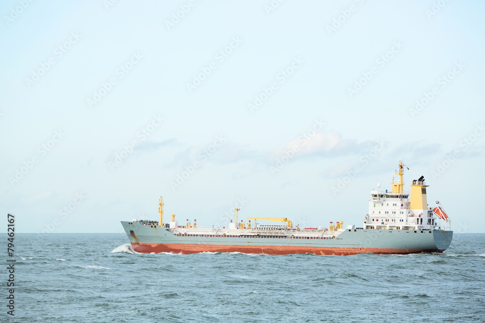 Cargo Ship in Open Water Cargo Ship in Open Water