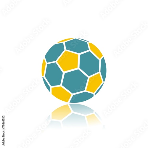 Icono balón fútbol color FB reflejo