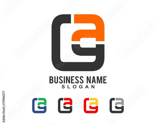 lettermark logotype C G A logo template 91