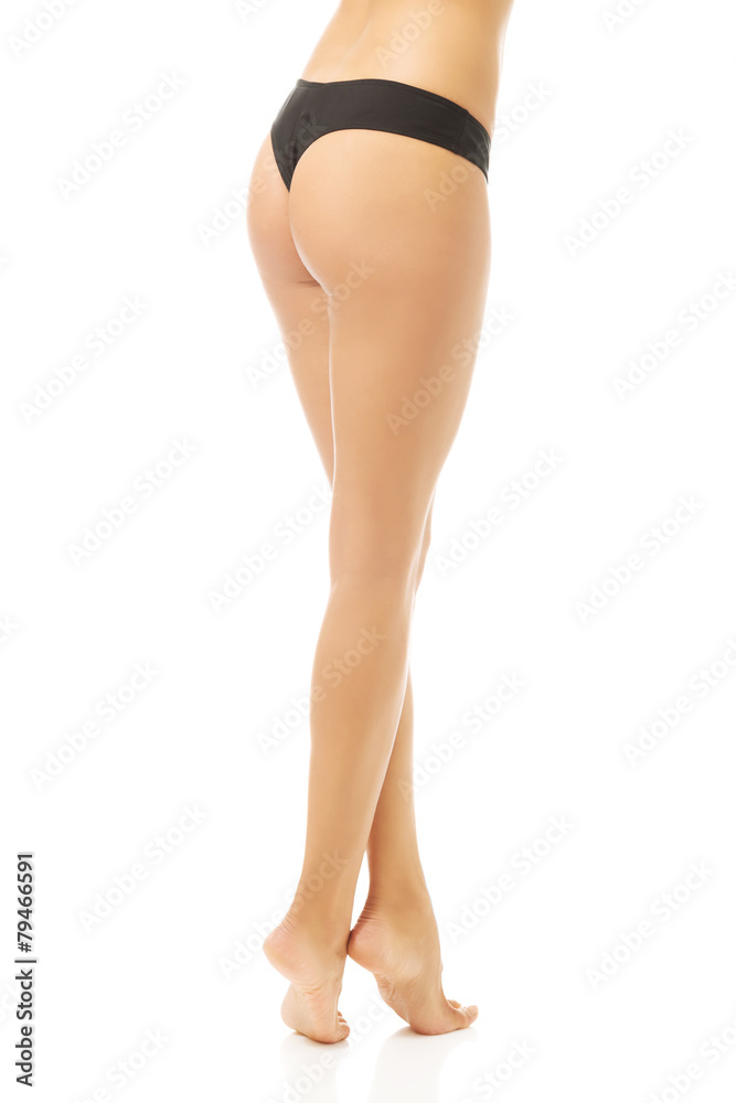 Slim female body in lingerie