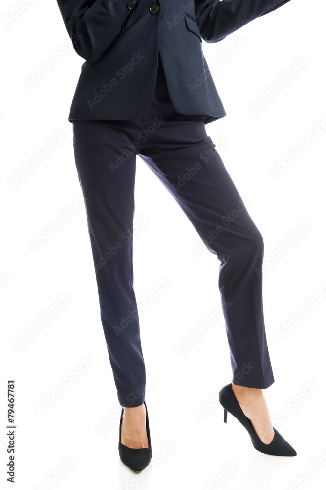 Businesswoman slim legs in high heels Businesswoman slim legs in high heels