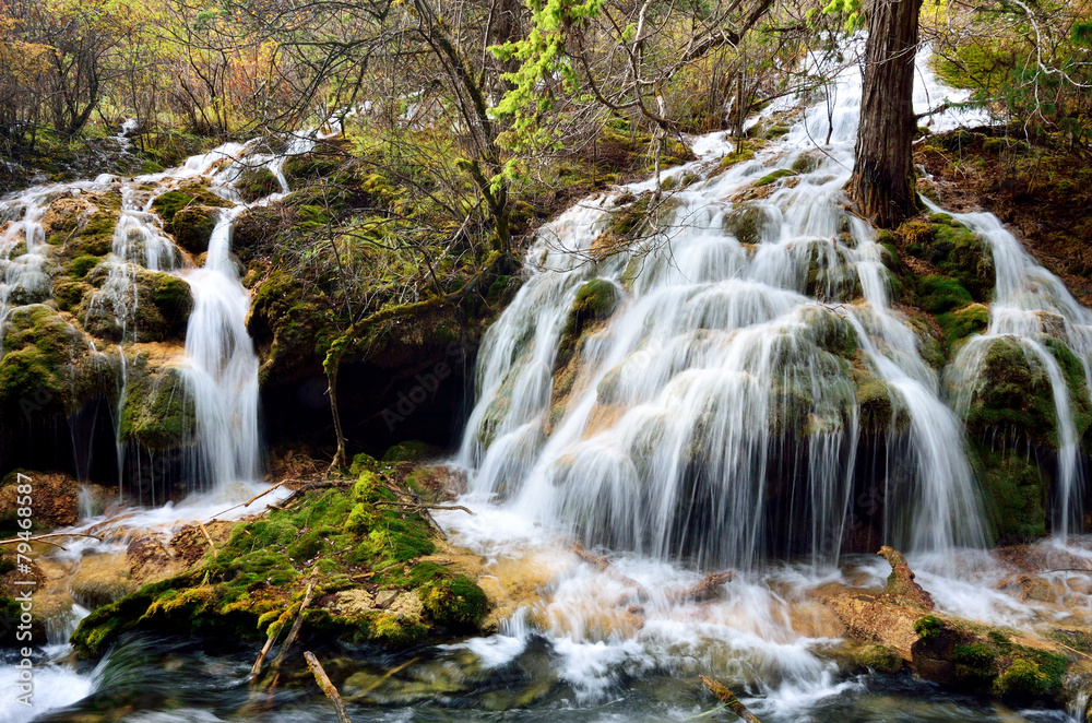Waterfall in Jiuzhaigou,Sichuan China