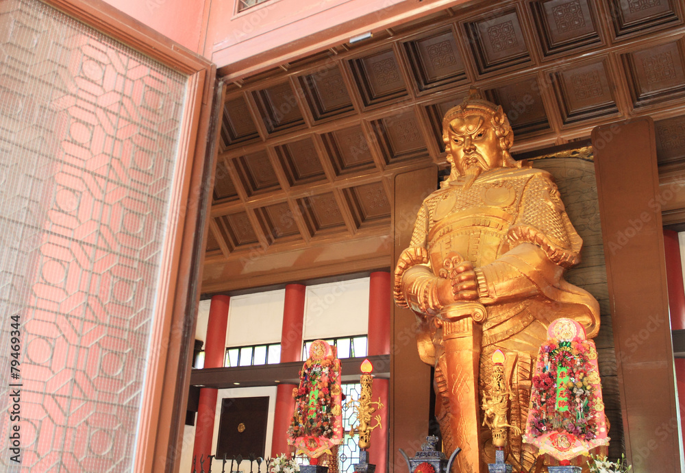 Fototapeta premium Che Kung God statue at Che Kung Temple, Hong Kong