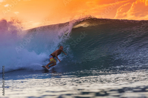 Surfer on Amazing Wave