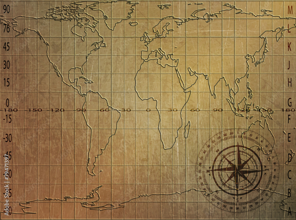 world geographic reference system, world map Stock Vector Adobe Stock