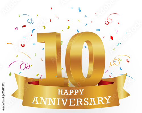 Anniversary Celebration with confetti