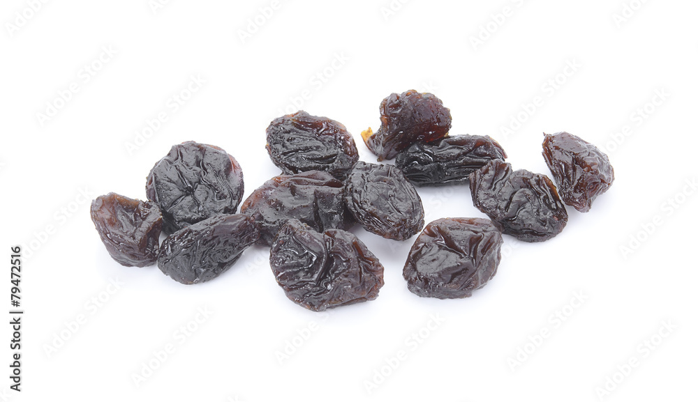 Pile of Raisins on white background Pile of Raisins on white background