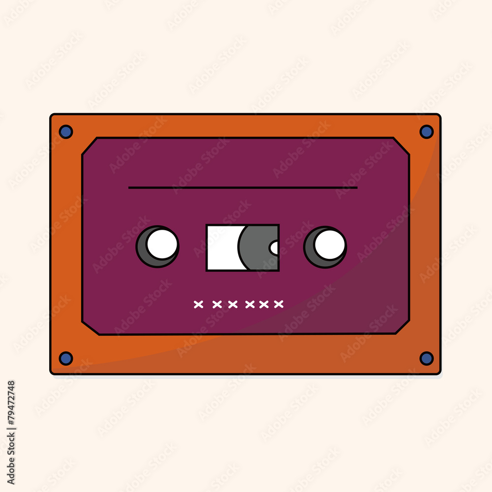 Obraz premium Audiotape theme elements vector,eps