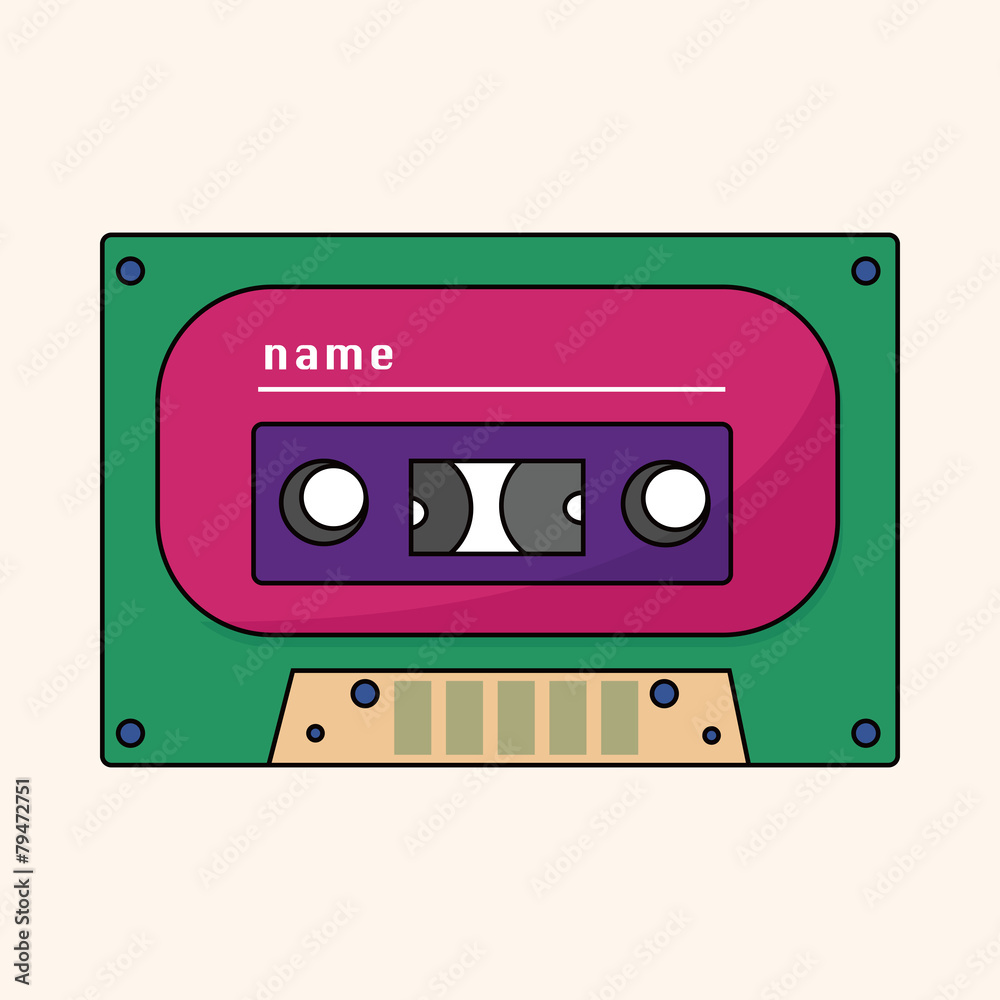 Obraz premium Audiotape theme elements vector,eps