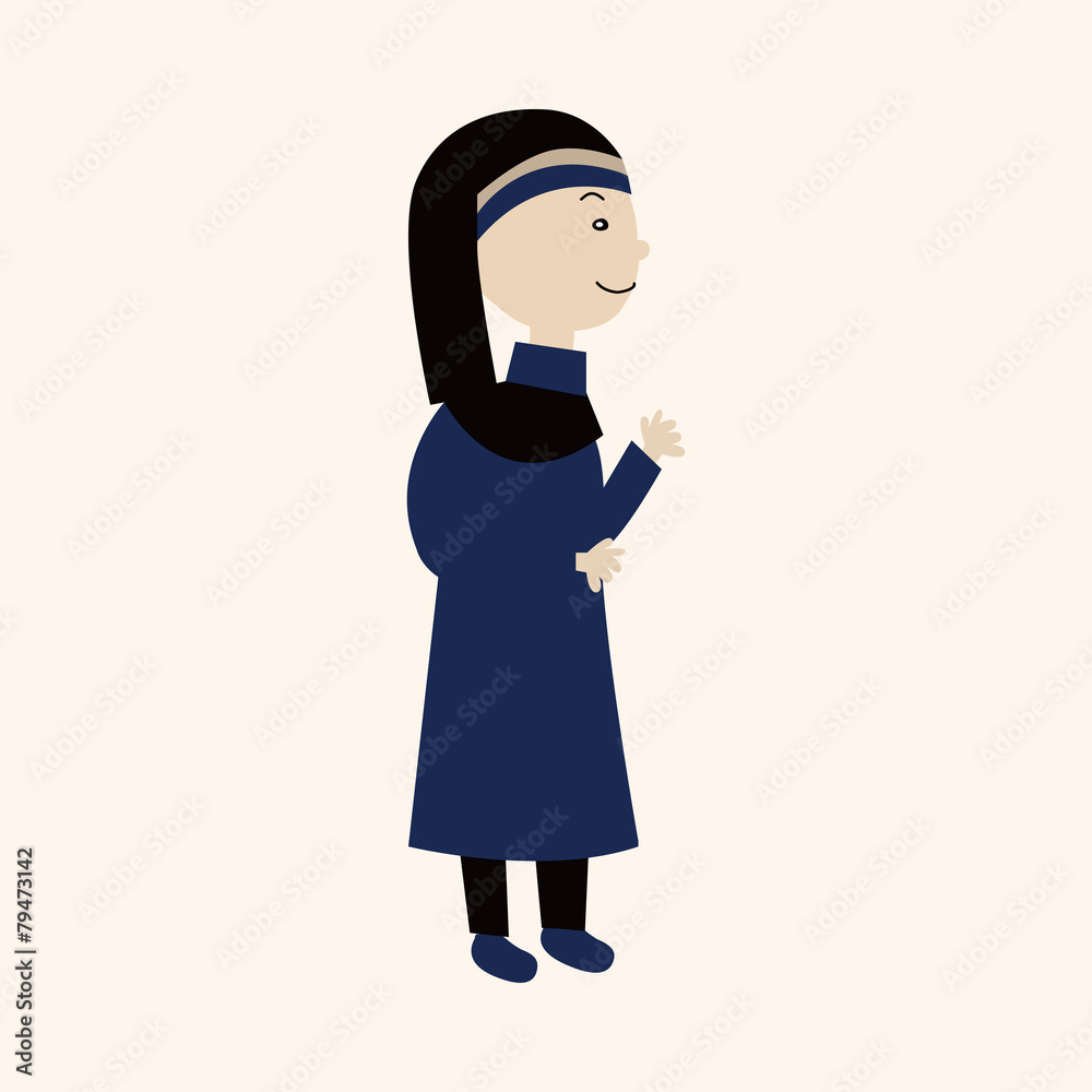 pastor and nun theme elements vector,eps pastor and nun theme elements vector,eps