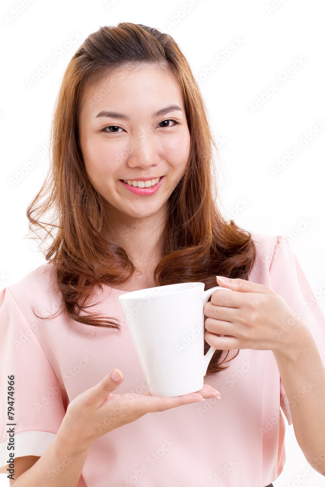 female bartender, barista holding coffee cup female bartender, barista holding coffee cup