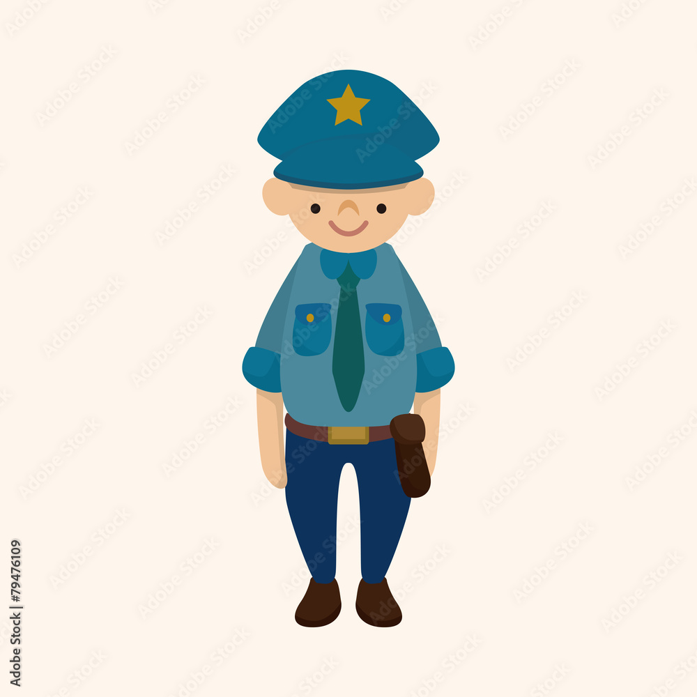 policeman theme elements vector,eps