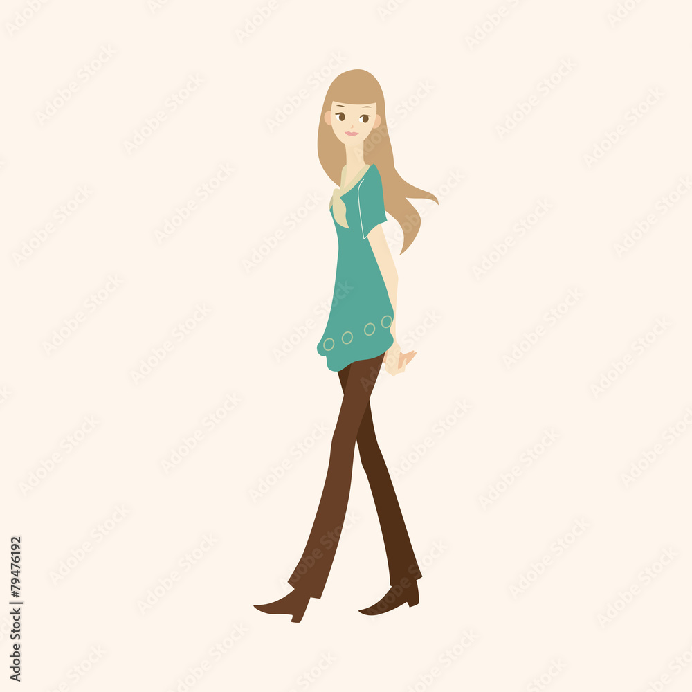 lady girl cartoon theme elements vector,eps