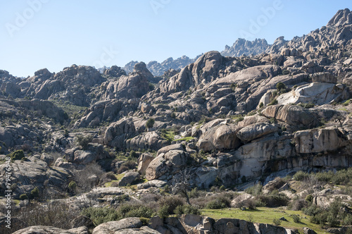 Granite boulders in La Pedriza, Madrid, Spain
