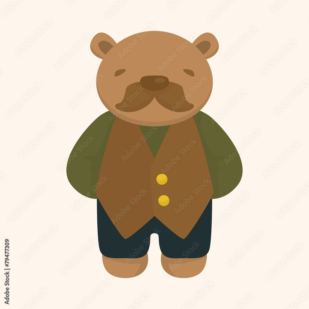 Fototapeta premium bear theme elements vector,eps