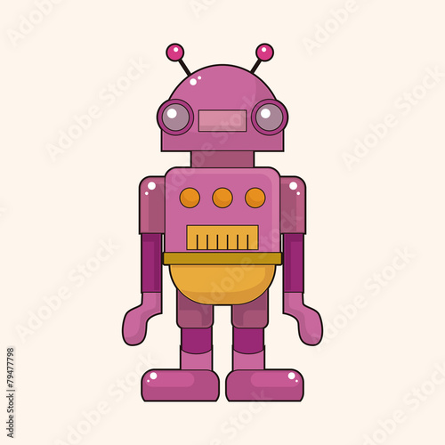 robot theme elements vector,eps