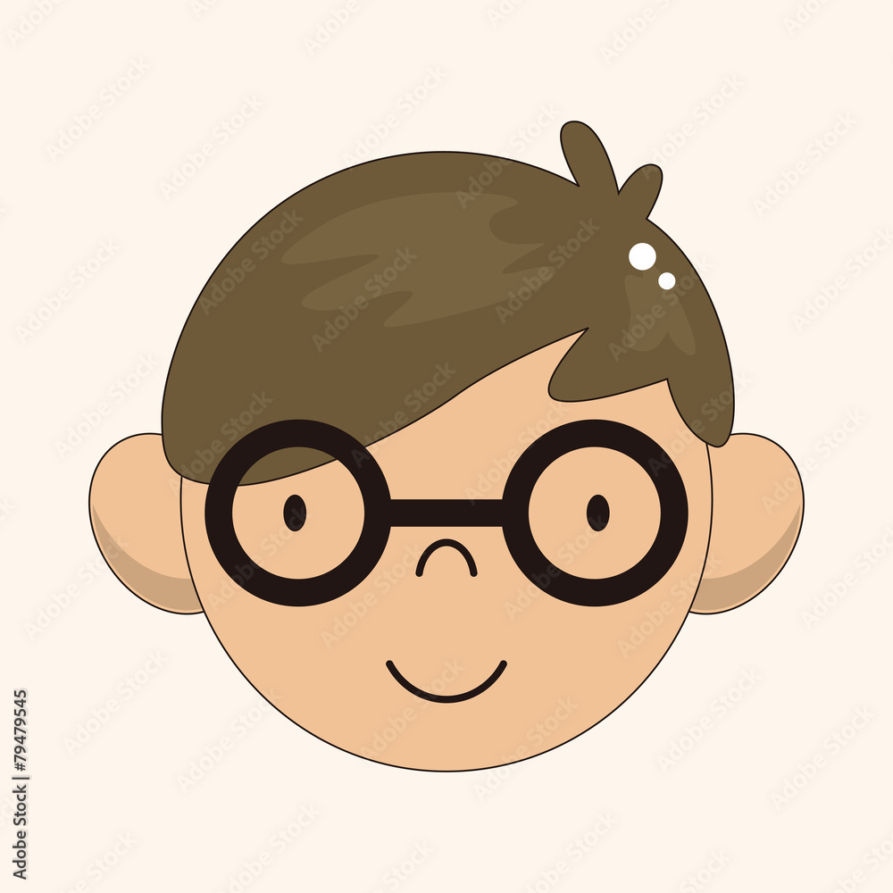 Naklejka premium face chatacter theme elements vector,eps