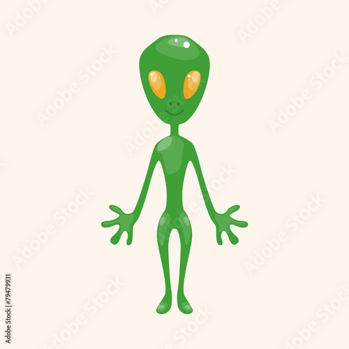 space alien theme elements vector,eps