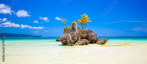 Willy's rock on island Boracay, Philippines photo