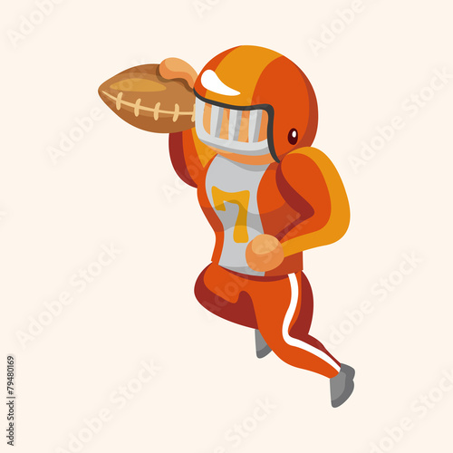 football player theme elements vector,eps
