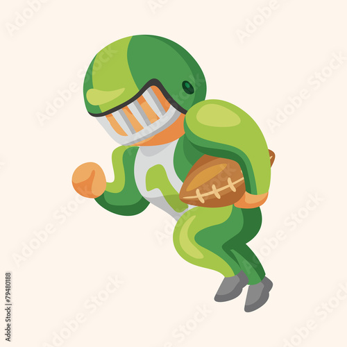 football player theme elements vector,eps