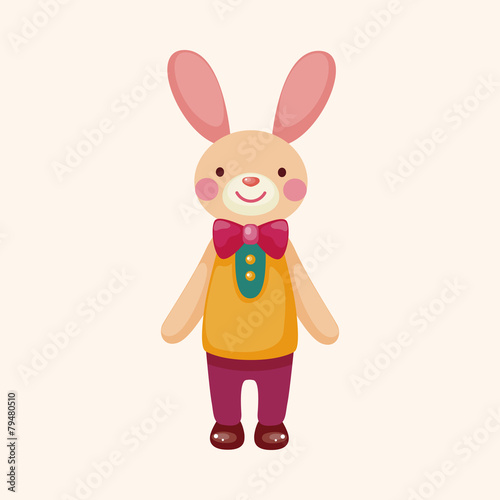 rabbit theme element vector,eps