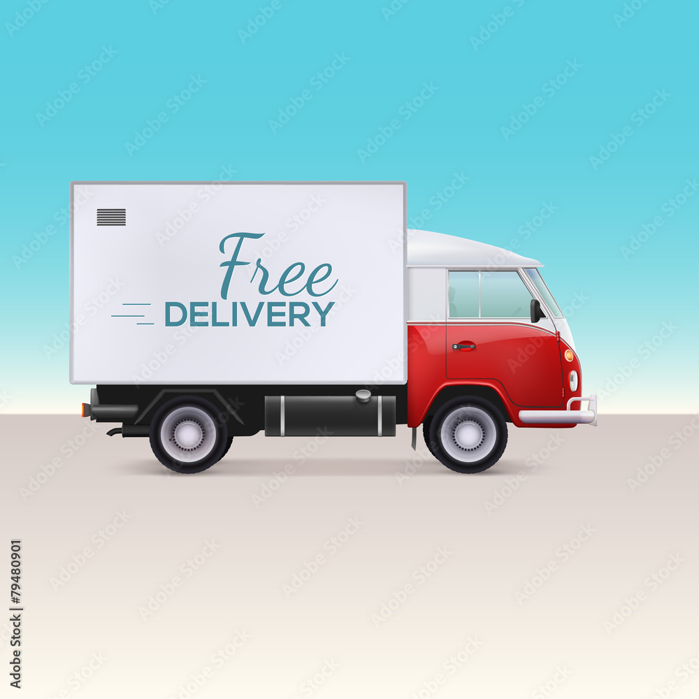 Delivery truck. Delivery truck.