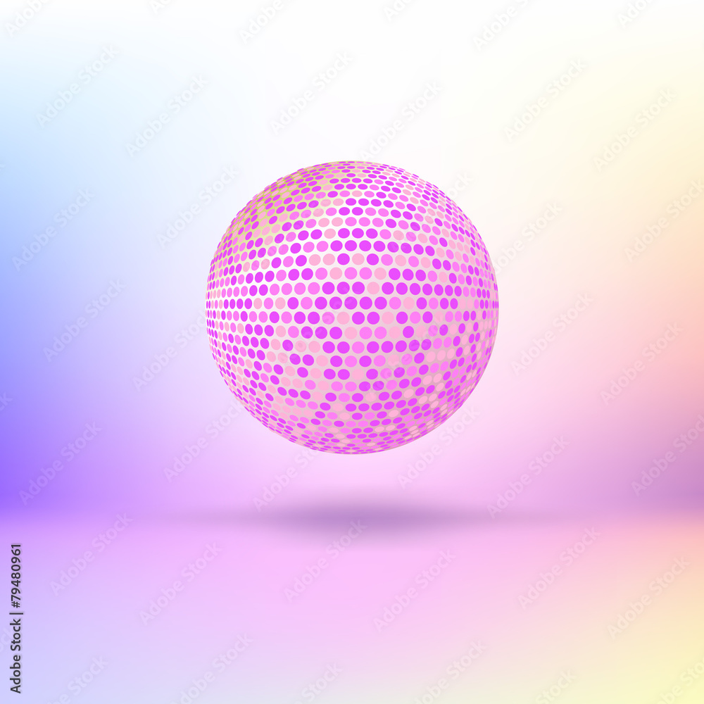 Halftone color sphere. Halftone color sphere.