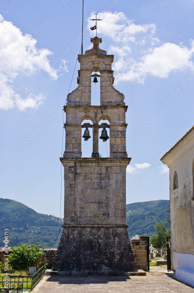 Old belfry on Corfu island, Greece