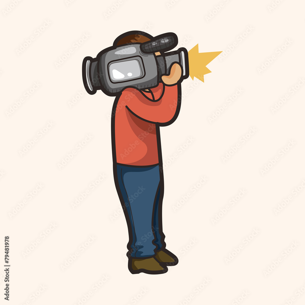 Reporter and photographer theme elements vector,eps Reporter and photographer theme elements vector,eps