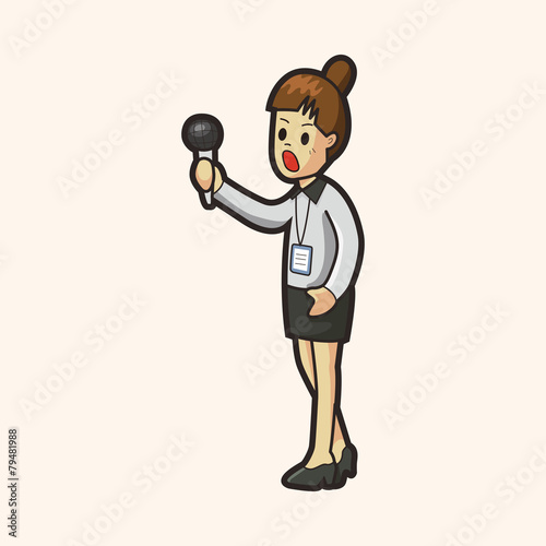 Reporter and photographer theme elements vector,eps